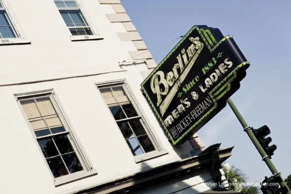 Berlin's sign on a building in Charleston, Carolina