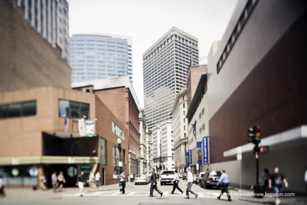 Pedestrian crossing a road in Baltimore